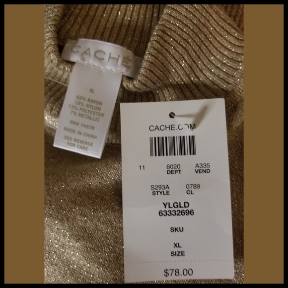Cache*Gold Metallic Sweater - Picture 7 of 8